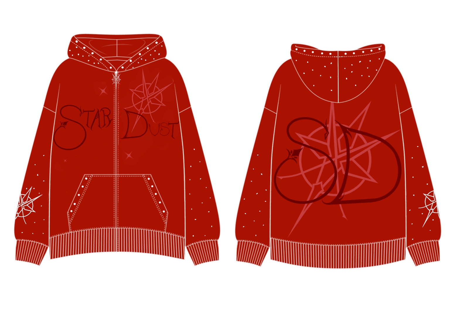 StarDust Hoodie: God-send Red